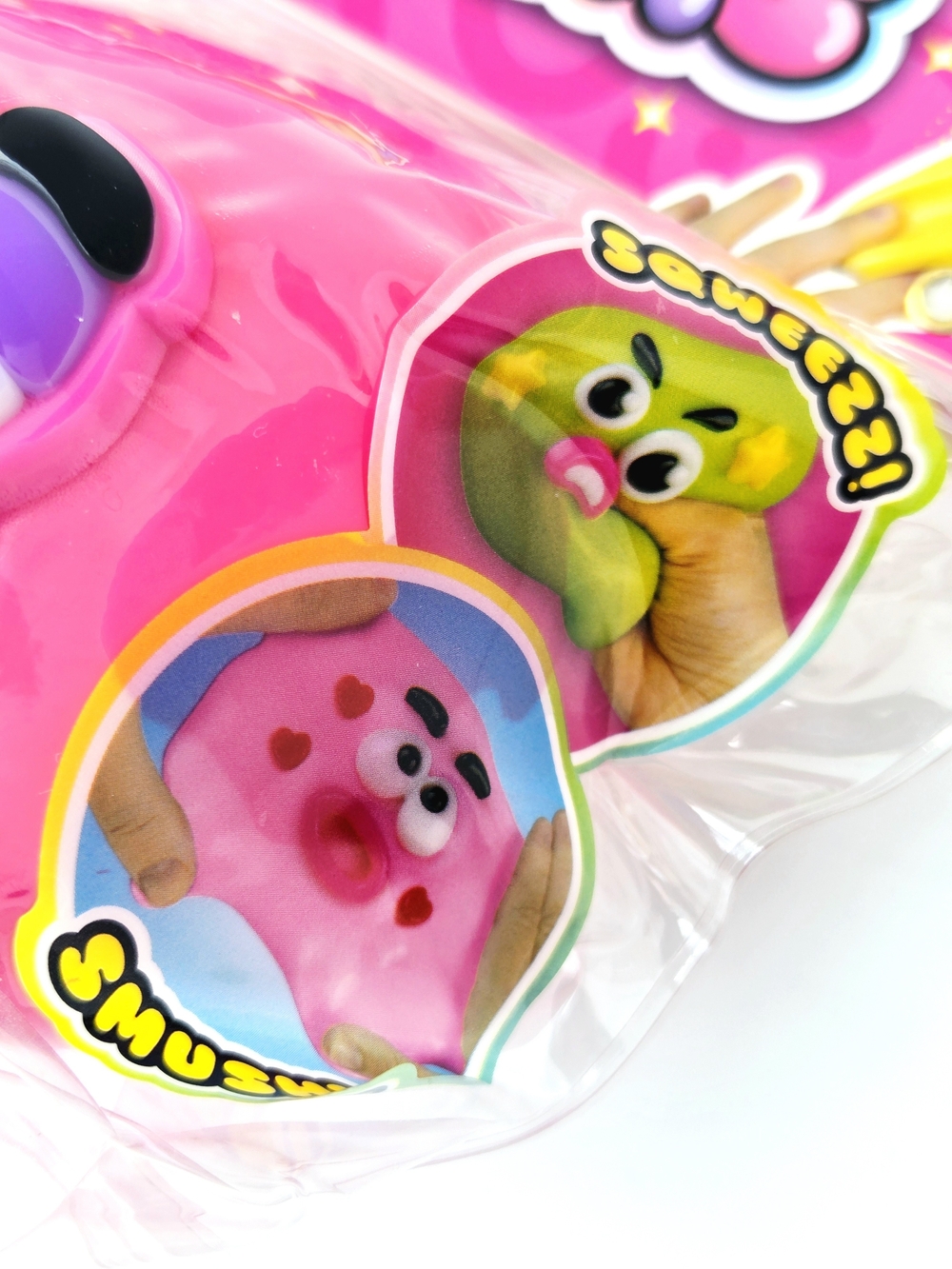 ORB Curiosities Smushers Pink Squishy Toy Face Swap Sensory Fidget NIB - Picture 4 of 5